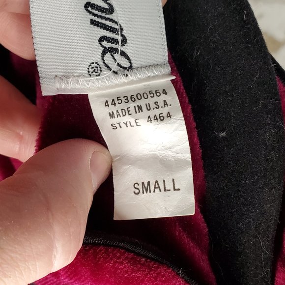 VINTAGE Lisanne 60s 70a Mini Velour Dress Wine Burgandy - Picture 7 of 16